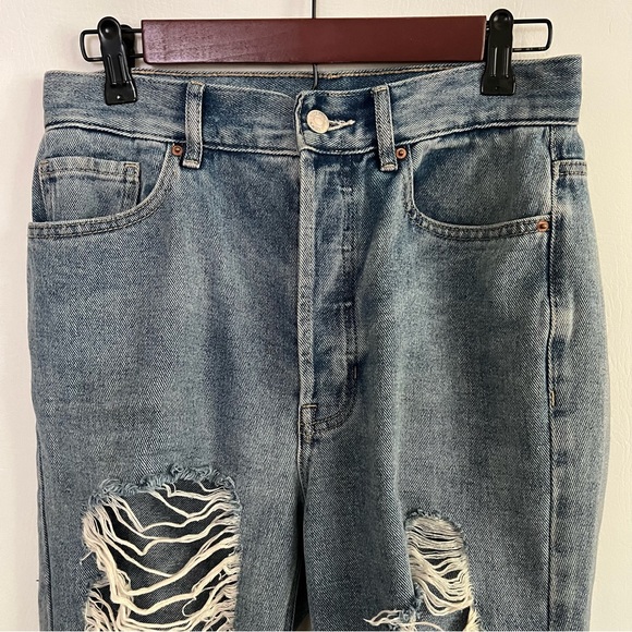 PacSun Ultra High Rise Slim Destroyed Denim Jeans - Picture 6 of 8